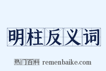 明柱反义词是什么意思的图片